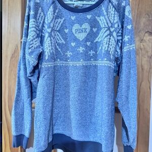 Victoria's Secret Blue and White Patterned Sweater